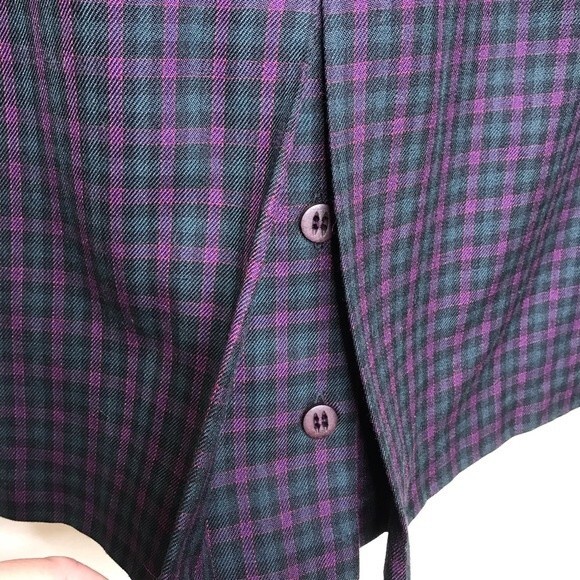 That's Me Vintage Deadstock Plaid Skirt Purple Green Black Women's Size 7/8 - Picture 5 of 16